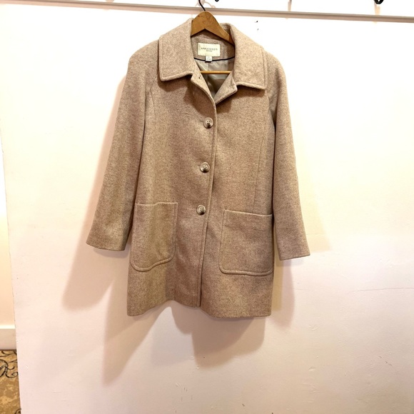 Wool Coat Appleseeds Petite Small Tan 